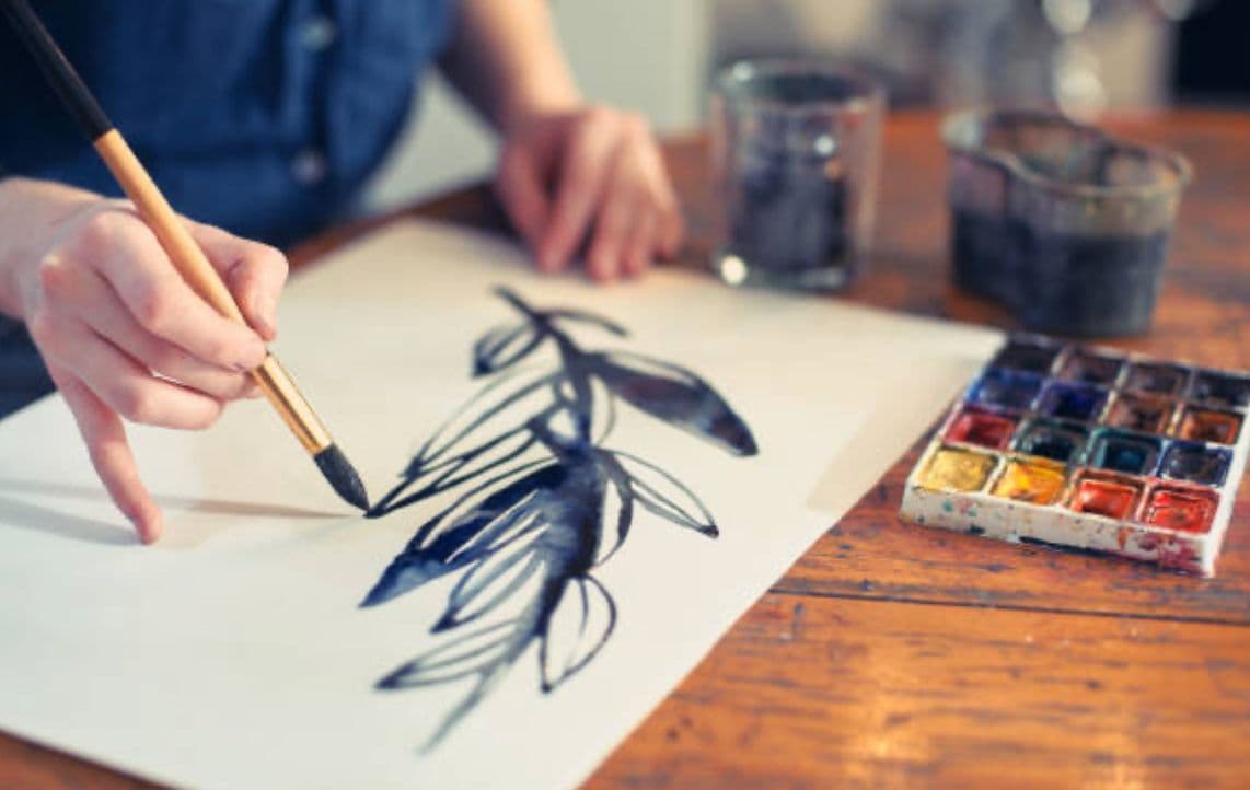 måleri med akvarell